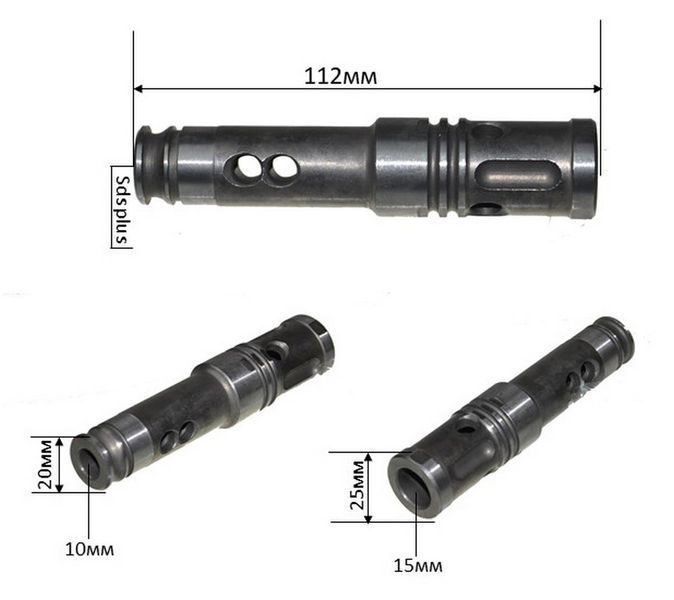 Ствол перфоратора D25 L113 Sturm - RH2525-V, Start-PRO-SRH-1470, Graund-ПЕ-1370, Елпром-ЕПЕ-1300-2 70878-046 фото