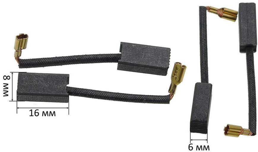 Щетки 6х8х16 sparky 153057 + 153056 матовая 930160-694 фото
