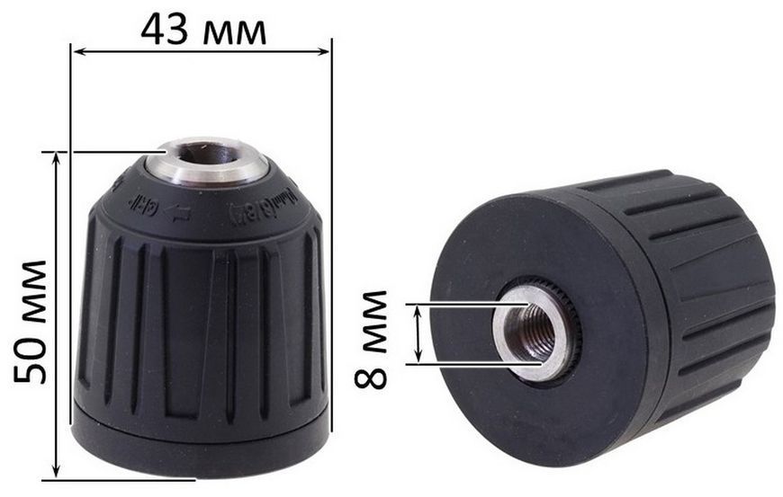 Патрон самозажимний 3/8" 0,8-10 мм для Makita 6261D аналог 196309-7/766027-7 62390-183 фото