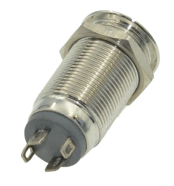 Кнопка антивандальная d14mm резьба 12mm h25mm 2 положения 4 контакта индикация 69053-514 фото