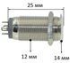 Кнопка антивандальная d14mm резьба 12mm h25mm 2 положения 4 контакта индикация 69053-514 фото 2