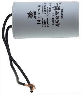 Конденсатор JYUL CBB-60 14мкф - 450 VAC дроту(40*72 mm) 64515-092 фото