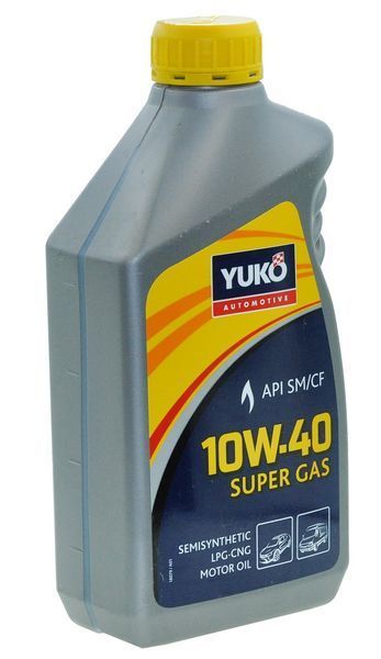Масло YUKO SUPER GAS 10W-40 SAE API SM/CF 1л для машин с ГБО 44621-266 фото