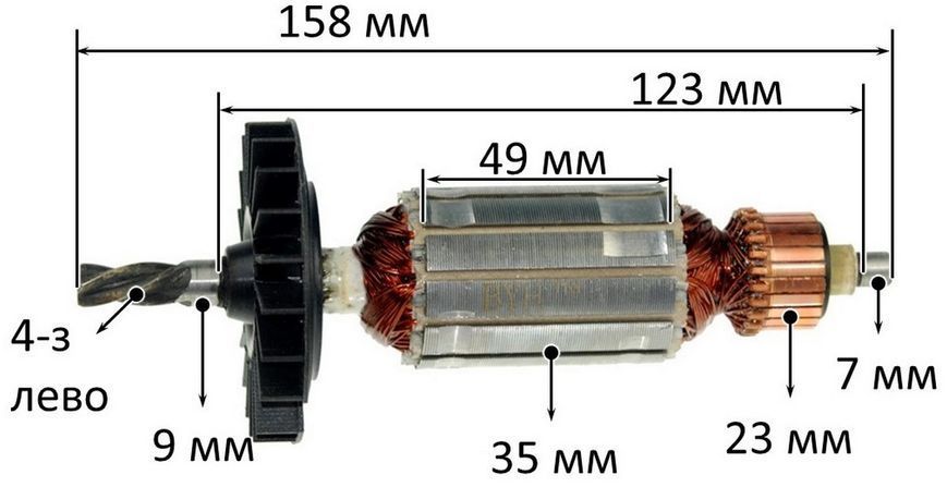 Якір перфоратор Арсенал П-1050 (158*35 4-з/ліво) 26744-361 фото