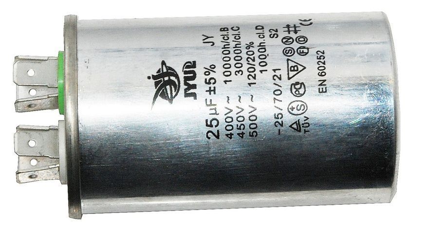 Конденсатор JYUL CBB-65 25мкф - 450 VAC алюминий (45*75 mm) 04488-264 фото