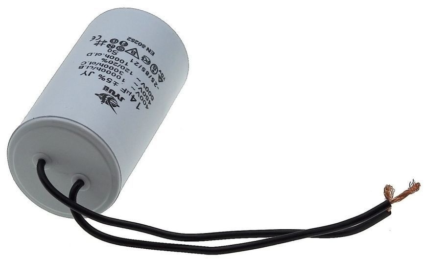 Конденсатор JYUL CBB-60 14мкф - 450 VAC дроту(40*72 mm) 64515-092 фото